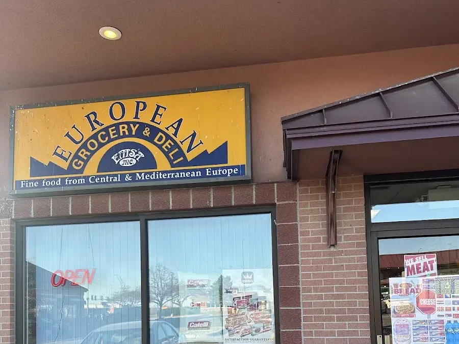 The European Grocery & Deli storefront with its yellow sign